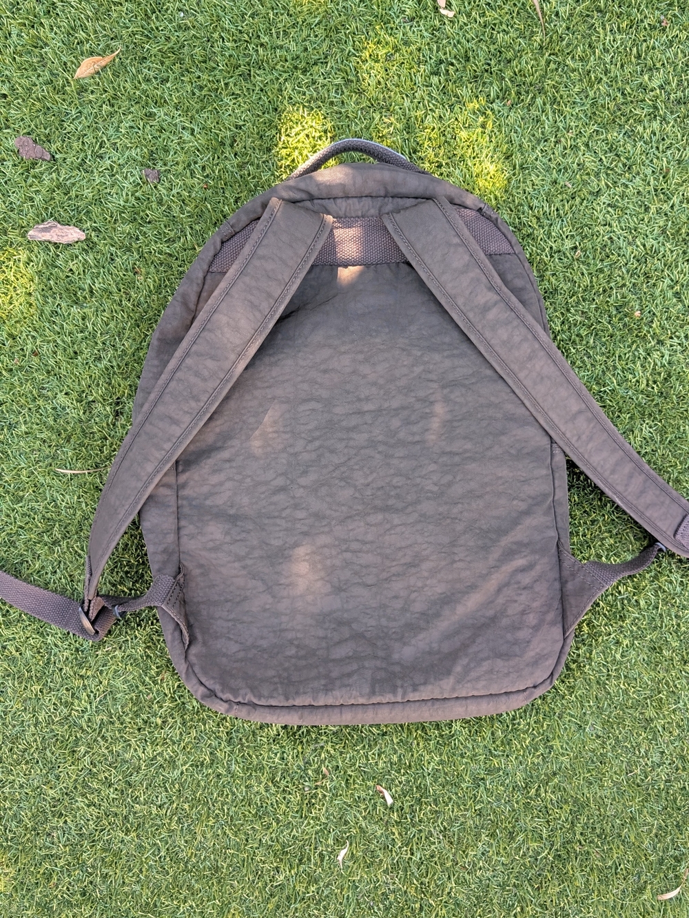 Kipling Dark Brown Nylon Backpack with Front Zip Pocket - Picture 2 of 3